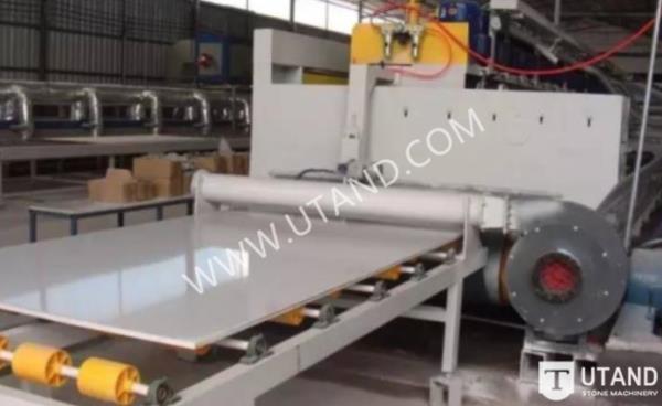 Quartz slab polishing line process