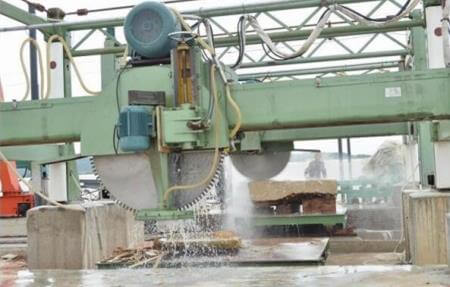 bridge saw granite working